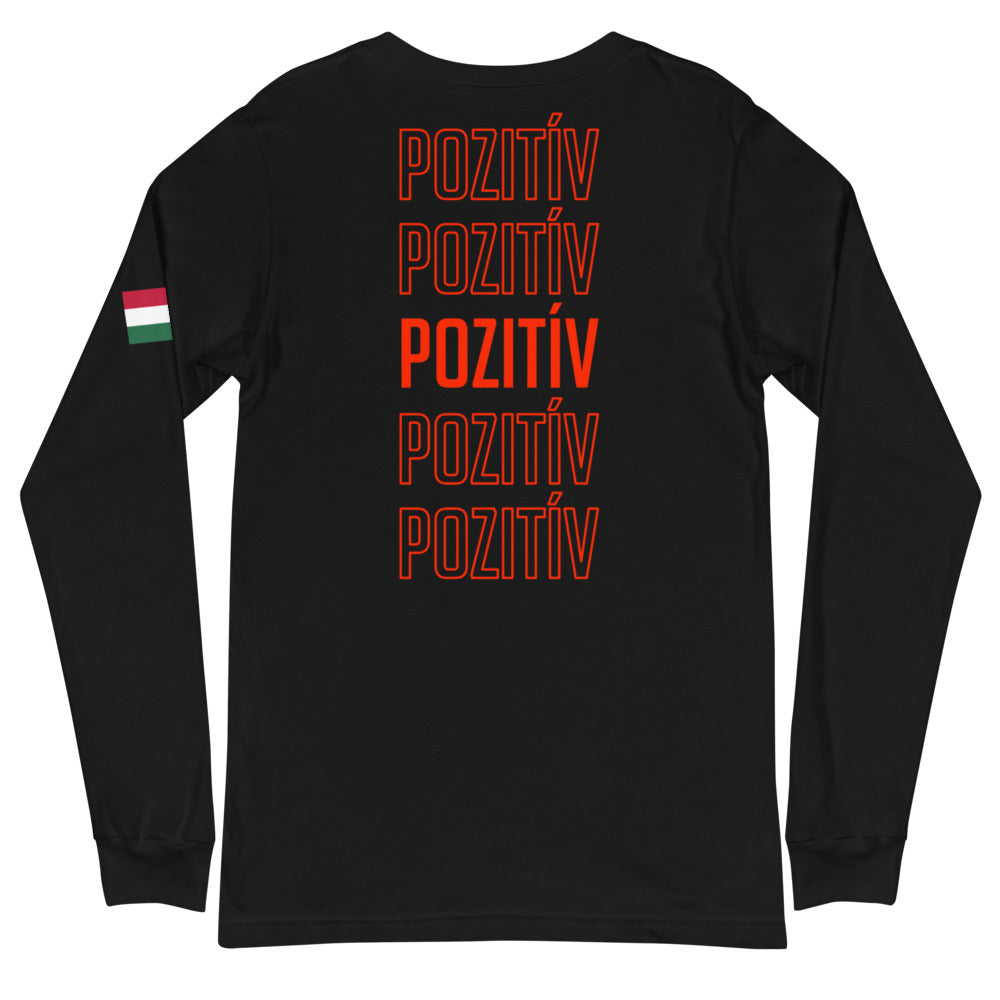 HUNGARY POZITÍV Women's Long-Sleeve Tee - Black